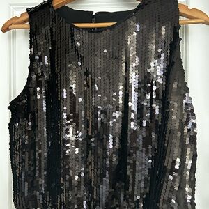 NWT- Banana Republic Black Sequin Sleeveless Camisole